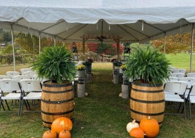 Outdoor Wedding Setup at Winery