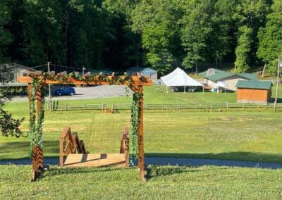 Wedding Arch at Vineyard Event