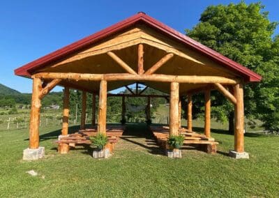 Rustic Wedding Pergola at Winery