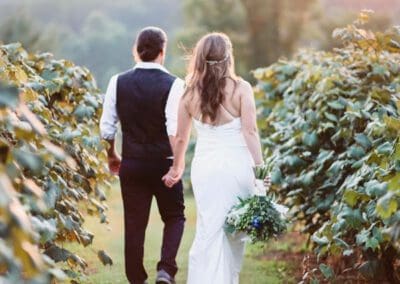 Couple's Vineyard Wedding Walk